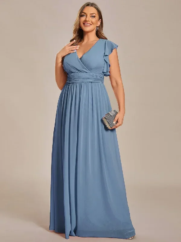 dusty-blue-and-navy-bridesmaid-gowns