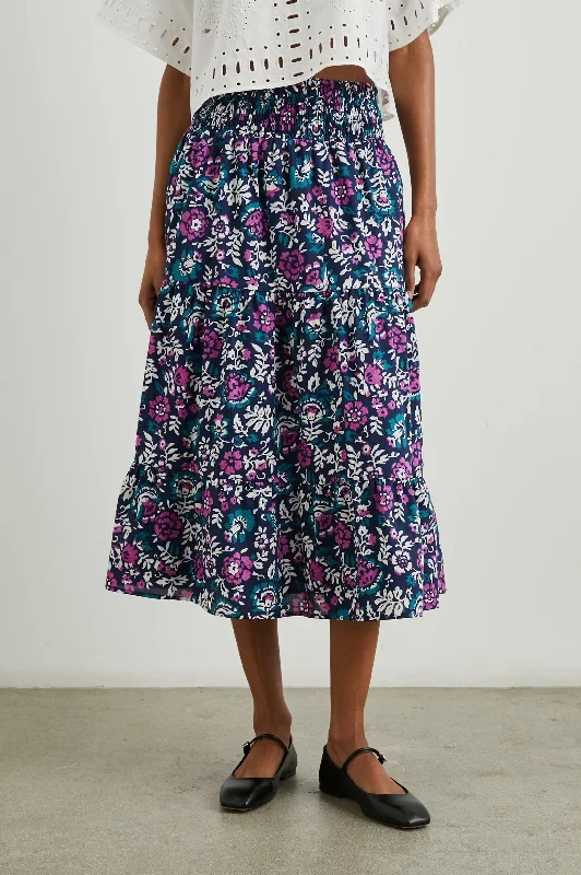 EDINA SKIRT - WOODBLOCK FLORAL