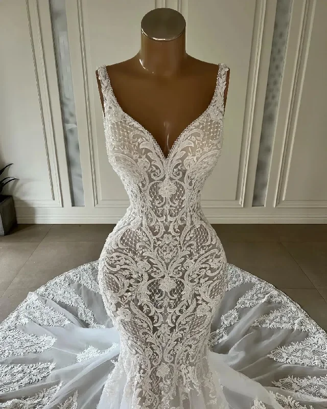 elegant-2023-full-lace-mermaid-wedding-dresses-v-neck-lace-appliqued-boho-country-bridal-party-gowns-vestidos-de-novia