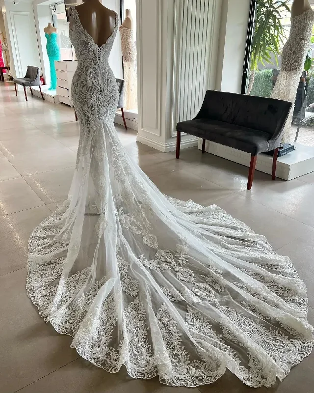 elegant-2023-full-lace-mermaid-wedding-dresses-v-neck-lace-appliqued-boho-country-bridal-party-gowns-vestidos-de-novia