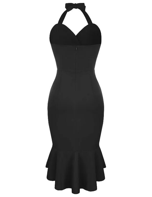 fans-look-of-high-lo-mermaid-hem-dress-surplice-v-neck-ruched-bodycon-dress