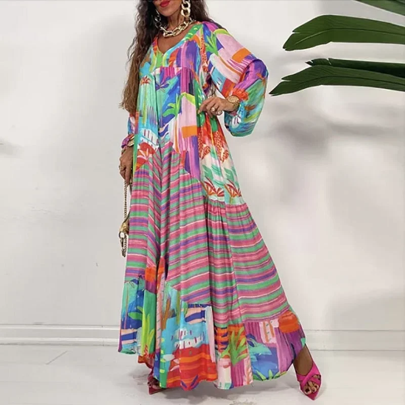 fashion-retro-loose-boho-print-maxi-dress