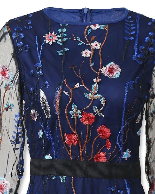 floral-embroidery-mesh-sleeve-mini-dress