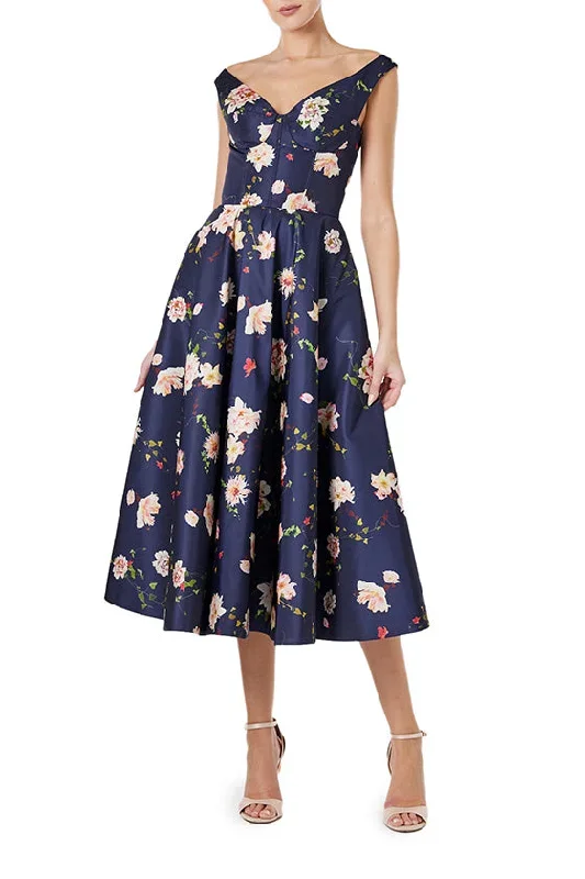 floral-off-the-shoulder-dress-navy