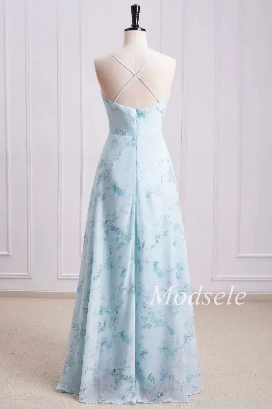 floral-print-cowl-neck-cross-back-chiffon-bridesmaid-dress