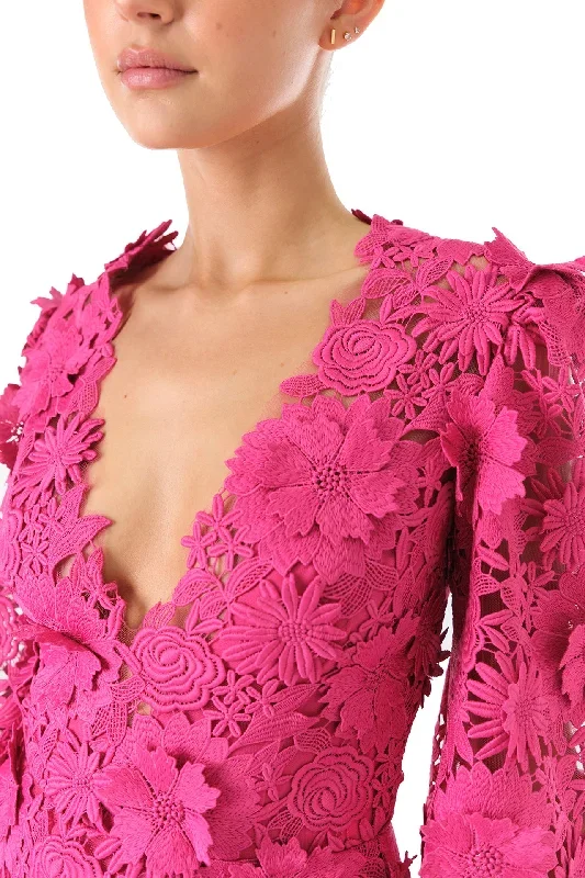 fuchsia-bell-sleeve-lace-gown