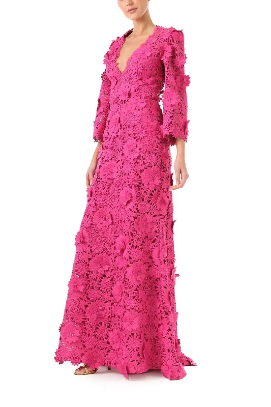 fuchsia-bell-sleeve-lace-gown