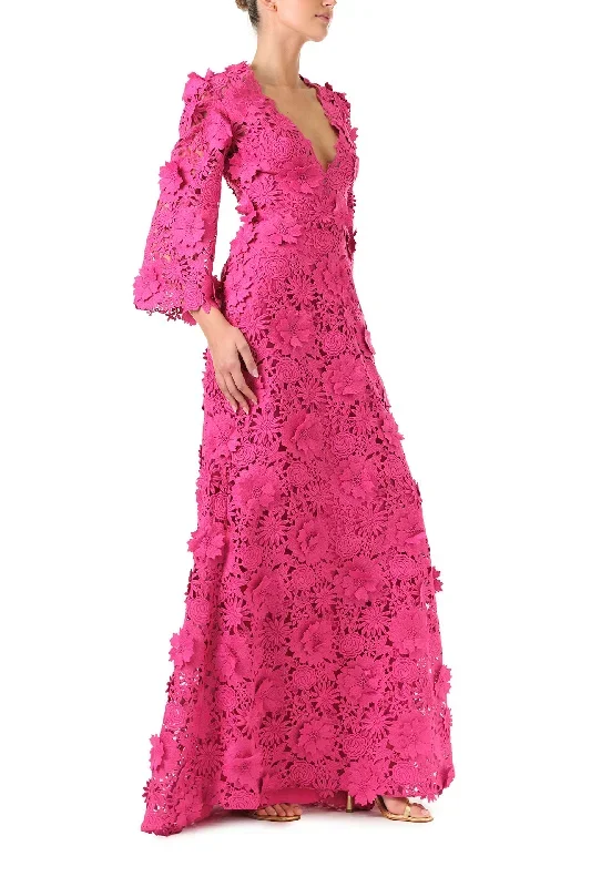 fuchsia-bell-sleeve-lace-gown