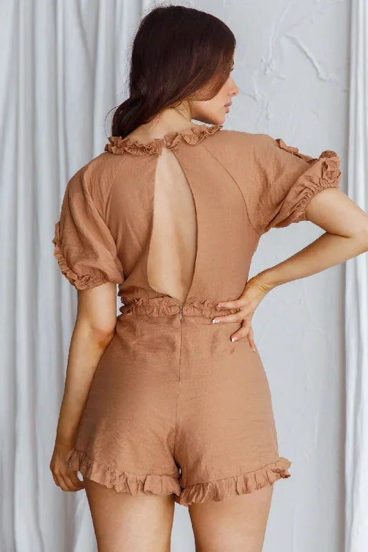 galatia-frill-trim-puff-sleeve-romper-tan