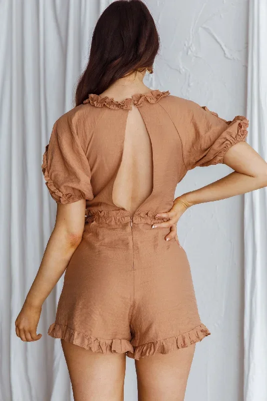 galatia-frill-trim-puff-sleeve-romper-tan