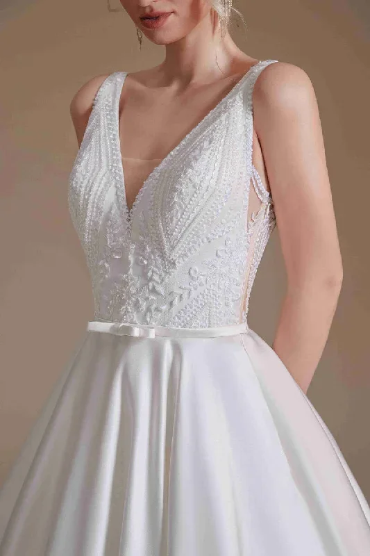 gorgeous-v-neck-white-floor-length-wedding-dress-with-embirodery