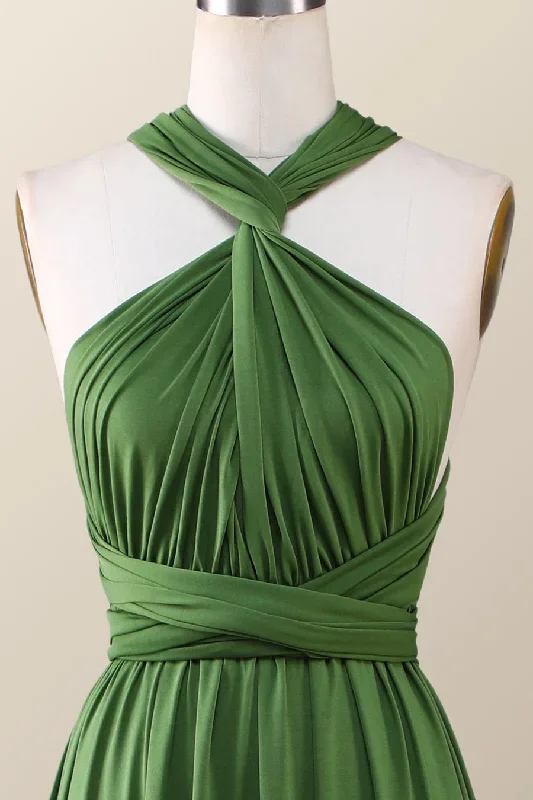 green-a-line-pleated-long-convertible-bridesmaid-dress