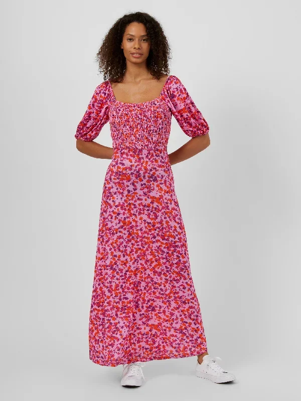 Grenada Eco Jersey Smocked Top Maxi Dress