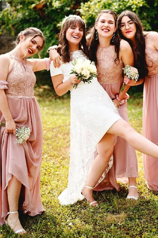 halter-blush-pink-lace-top-long-bridesmaid-dress