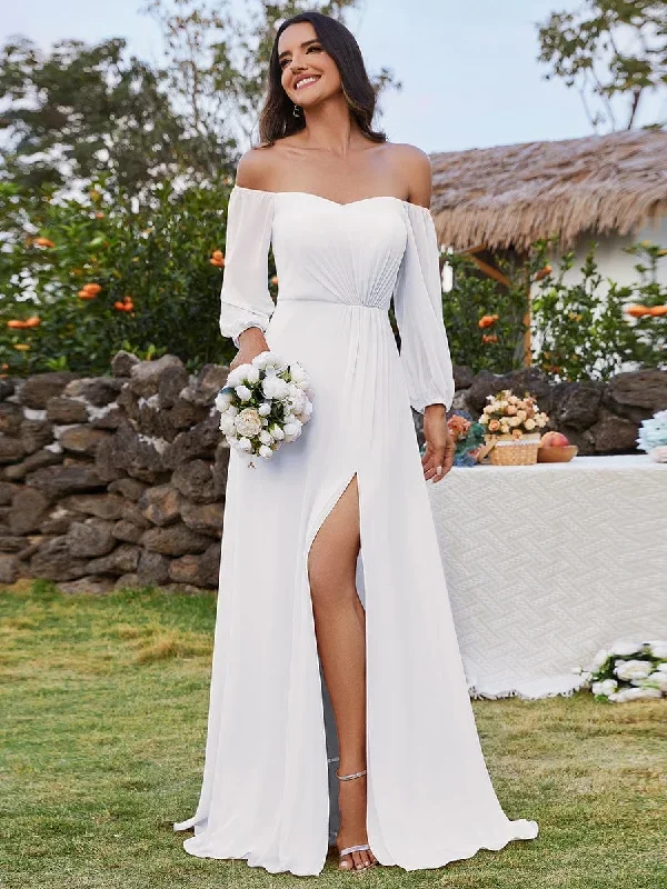 high-slit-waist-pleated-off-shoulder-chiffon-bridesmaid-dress-with-long-sleeves-ess0002