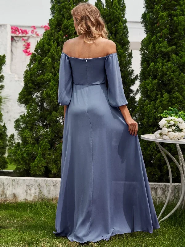 high-slit-waist-pleated-off-shoulder-chiffon-bridesmaid-dress-with-long-sleeves-ess0002