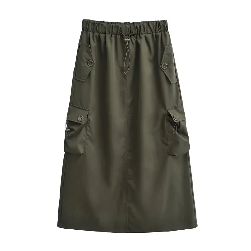 high-waist-black-cargo-a-line-midi-skirt