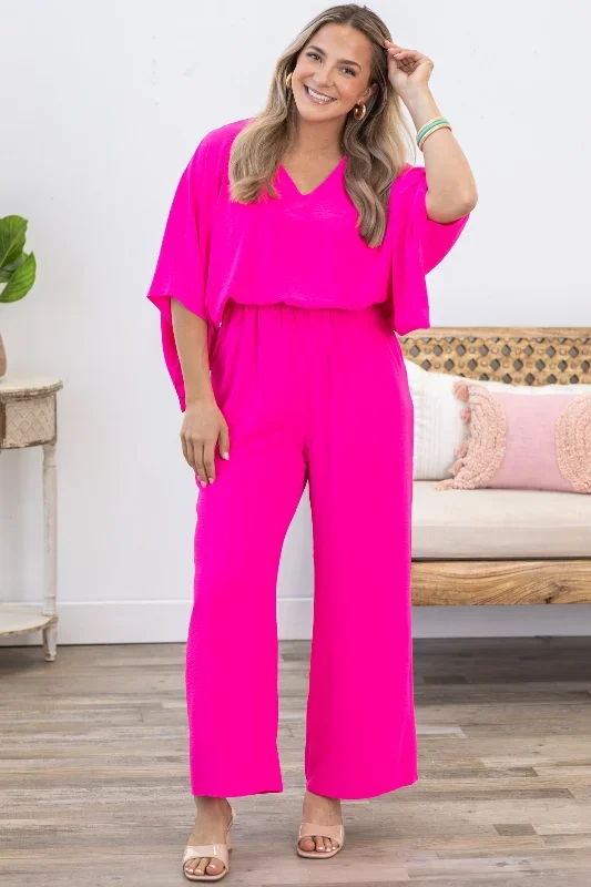 hot-pink-solid-dolman-sleeve-woven-jumpsuit