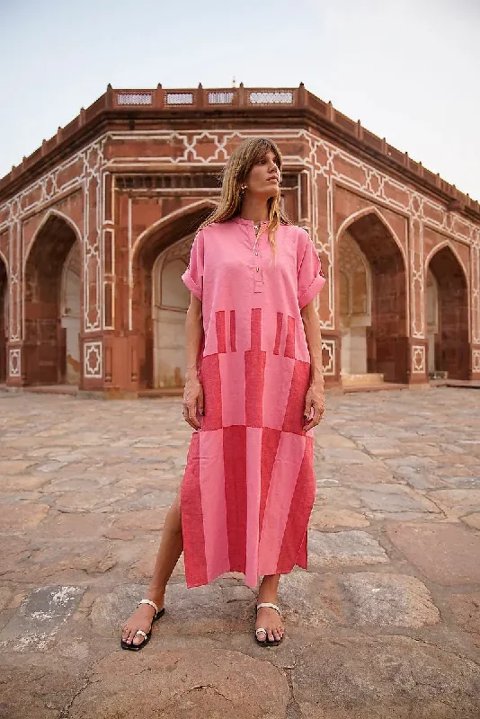 ilio-nema-castor-caftan-red-pink-broken-stripe