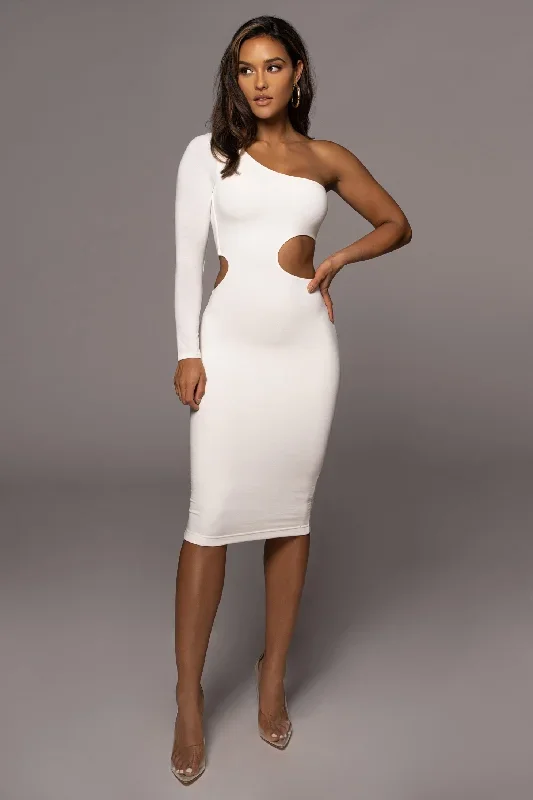 Ivory Yours Truly Midi Dress