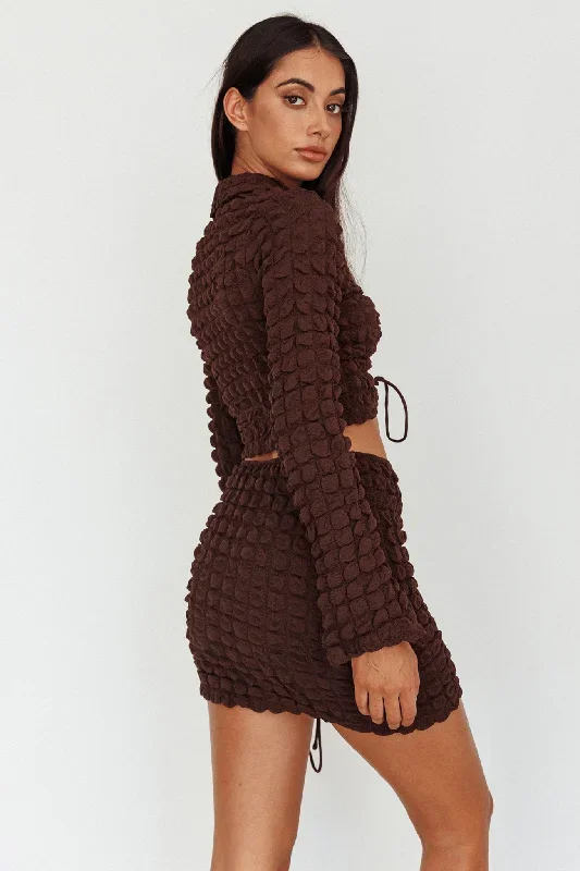 josseline-lace-up-detail-mini-skirt-chocolate