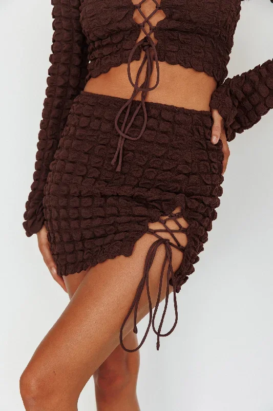 josseline-lace-up-detail-mini-skirt-chocolate