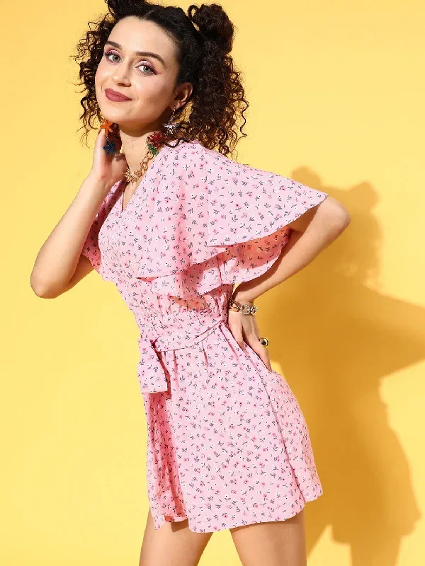 jp3786pk-berrylush-women-pink-floral-printed-v-neck-waist-tie-up-ruffled-mini-jumpsuit