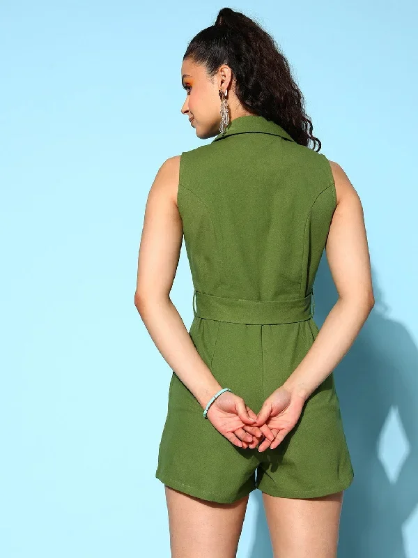 jp3811gr-berrylush-women-solid-green-lapel-collar-neck-sleeveless-waist-tie-up-cotton-mini-jumpsuit