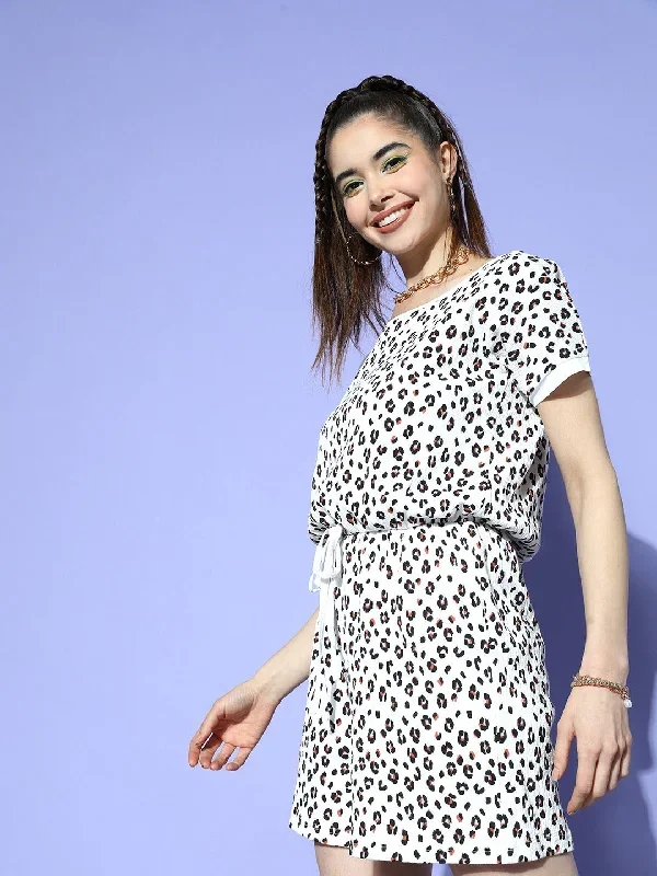 jp4726wh-berrylush-women-white-black-animal-printed-round-neck-tie-up-waist-cotton-mini-jumpsuit