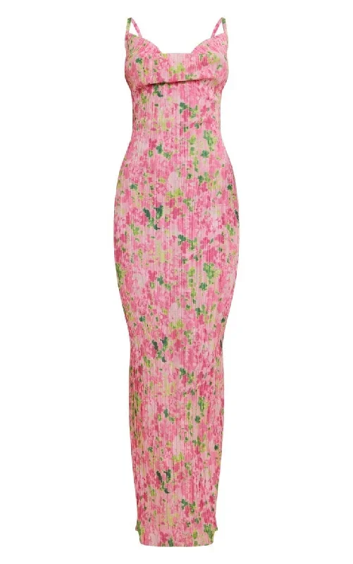 juliet-print-pleated-bodycon-maxi-dress