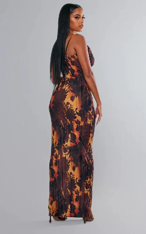 juliet-print-pleated-bodycon-maxi-dress