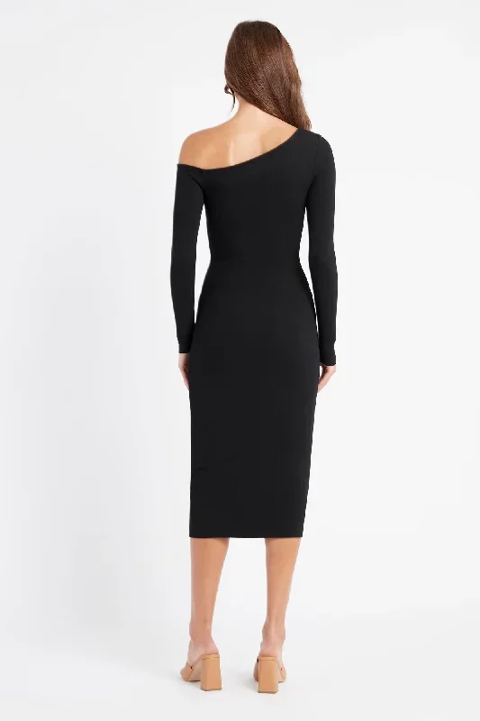 kara-one-shoulder-midi-dress-black