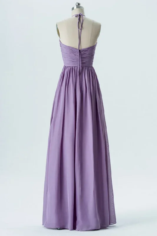 lavender-chiffon-sweetheart-halter-bridesmaid-dress