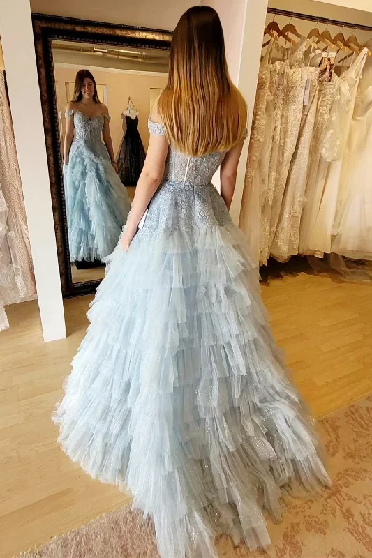 light-blue-appliques-off-the-shoulder-ruffle-tiered-long-prom-dress