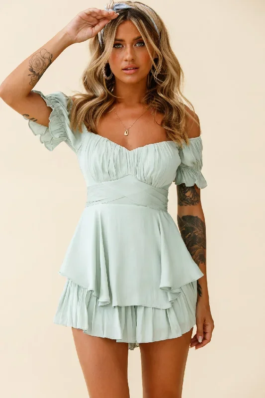 linka-off-shoulder-tie-back-romper-pistachio