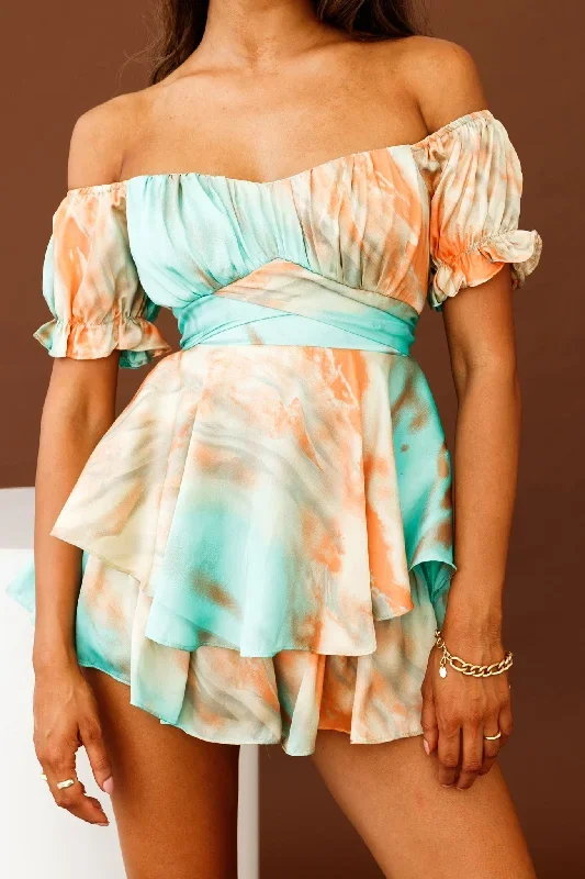 linka-off-shoulder-tie-back-romper-tie-dye-orange-teal