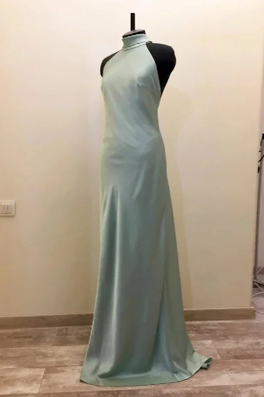 long-satin-draped-sage-green-halter-bridesmaid-dress