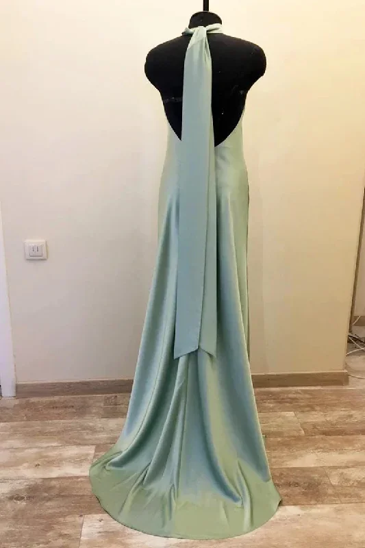 long-satin-draped-sage-green-halter-bridesmaid-dress