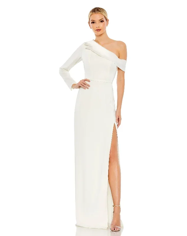 Long Sleeve Drop Shoulder Evening Gown - FINAL SALE