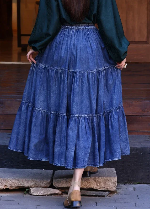 loose-denim-navy-butterfly-embroidered-elastic-waist-maxi-skirts-summer