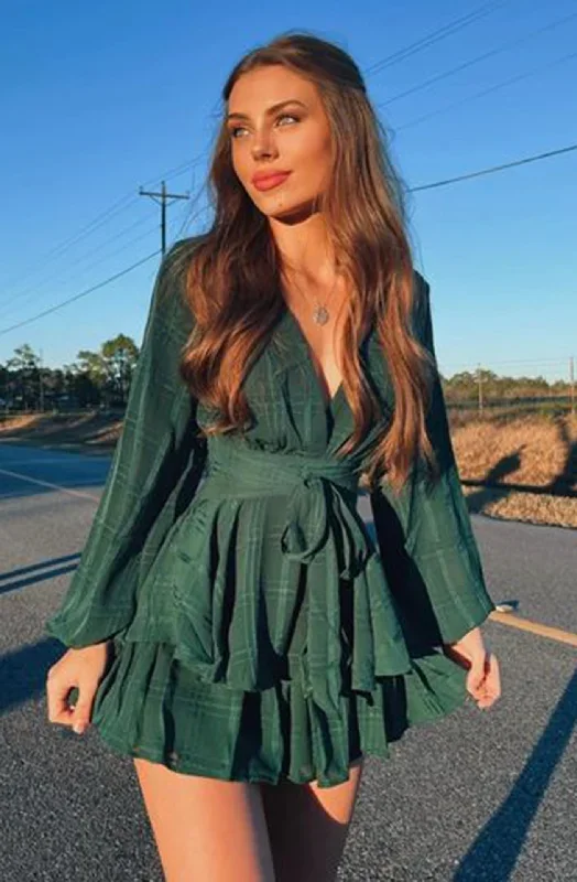 maddox-fit-flare-long-sleeve-romper-forest-green