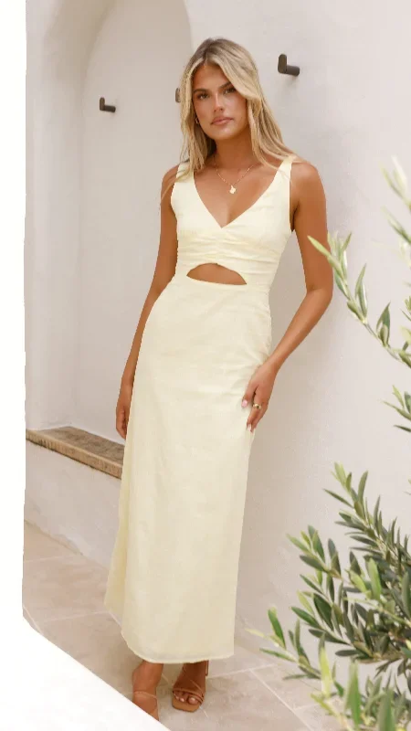 Mahalia Maxi Dress - Yellow