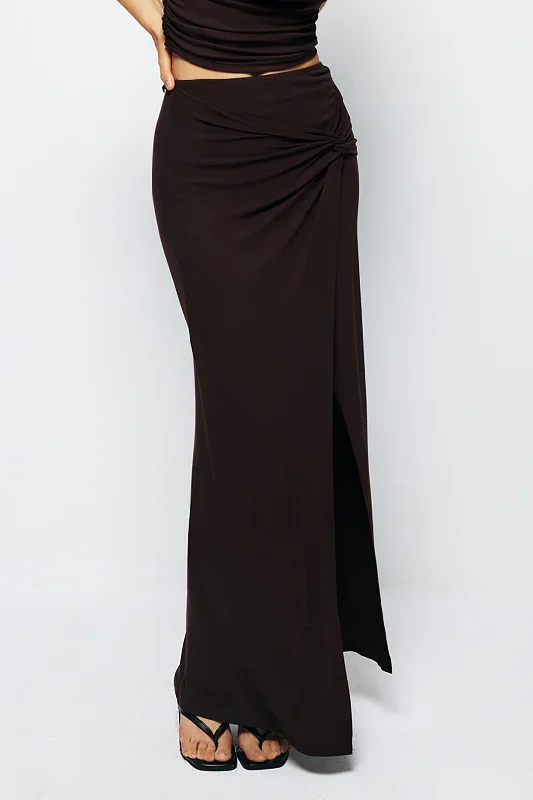 Twist Split Maxi Skirt