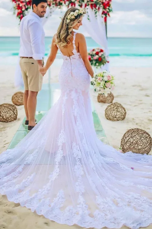 mermaid-spaghetti-strap-light-blue-wedding-dress-with-chapel-train