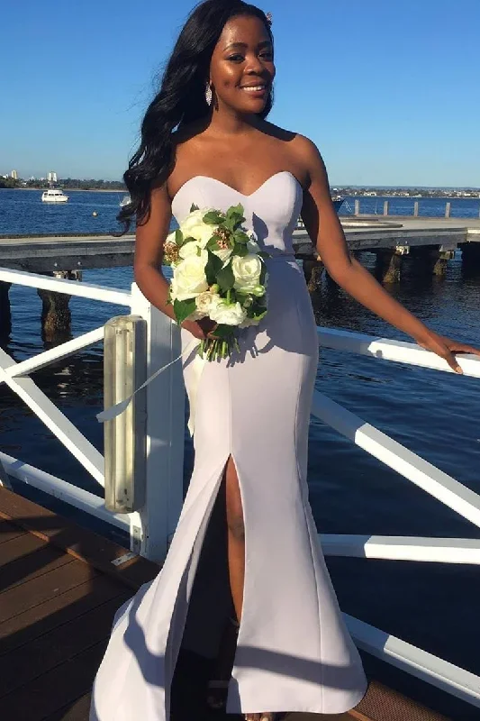 mermaid-sweetheart-long-white-bridesmaid-dress