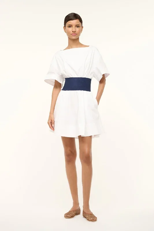 MINI AMY DRESS | WHITE NAVY