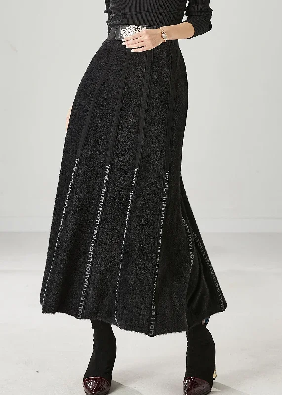 modern-black-letter-patchwork-knit-skirt-spring