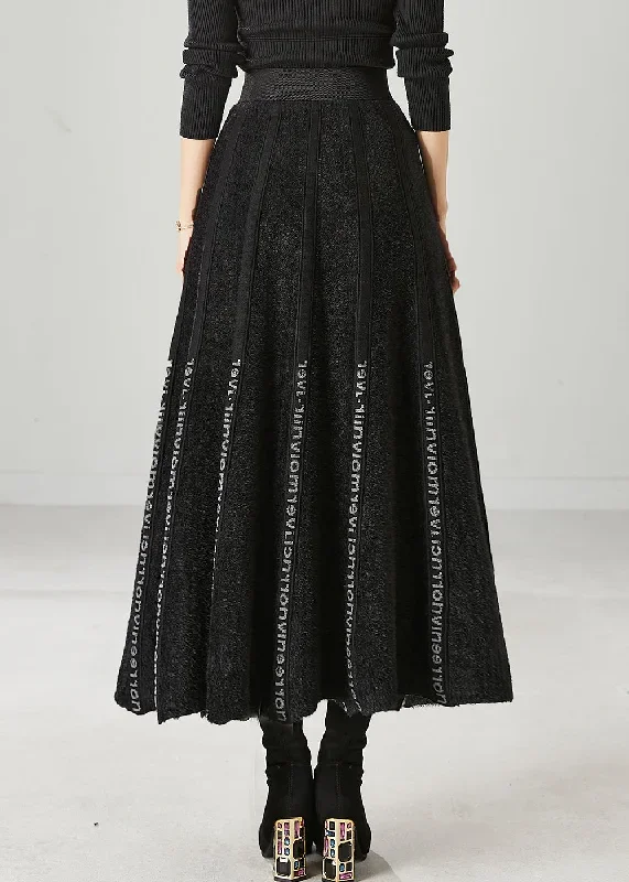 modern-black-letter-patchwork-knit-skirt-spring