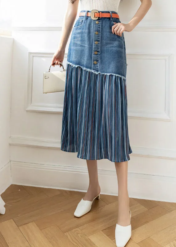 modern-blue-high-waist-sashes-asymmetrical-patchwork-cotton-denim-skirts-summer