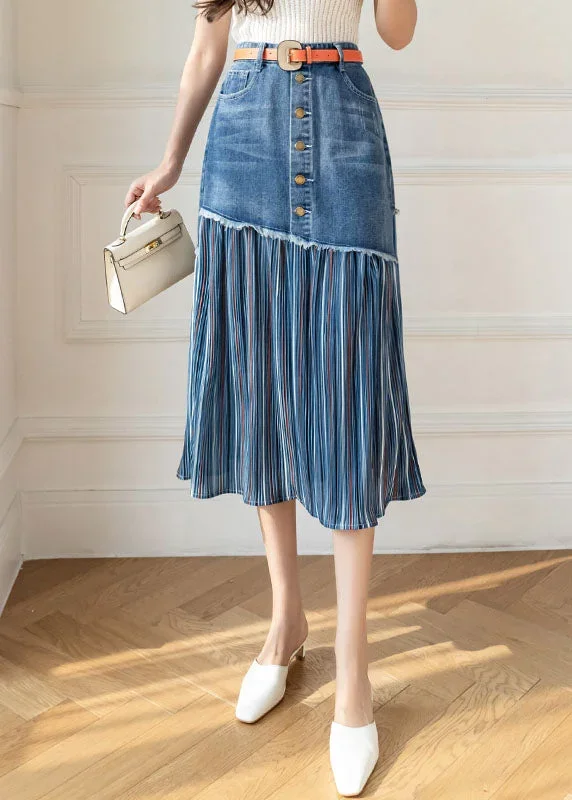 modern-blue-high-waist-sashes-asymmetrical-patchwork-cotton-denim-skirts-summer